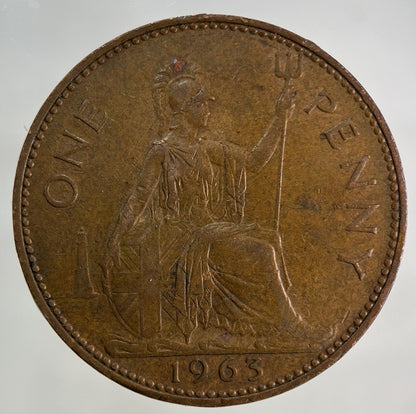 1963 Elizabeth II 2nd One Penny Coin | Fine Collectable Grade