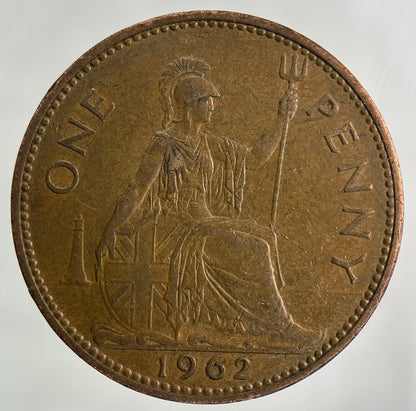1962 Elizabeth II 2nd One Penny Coin | Fine Collectable Grade