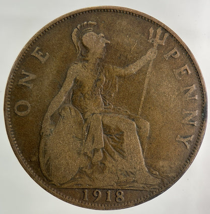 1918 George V One Penny Coin | Collectable Grade