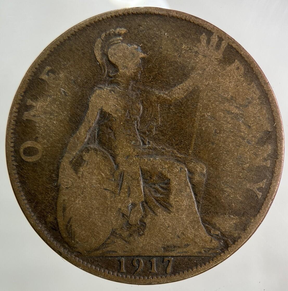 1917 George V One Penny Coin | Collectable Grade
