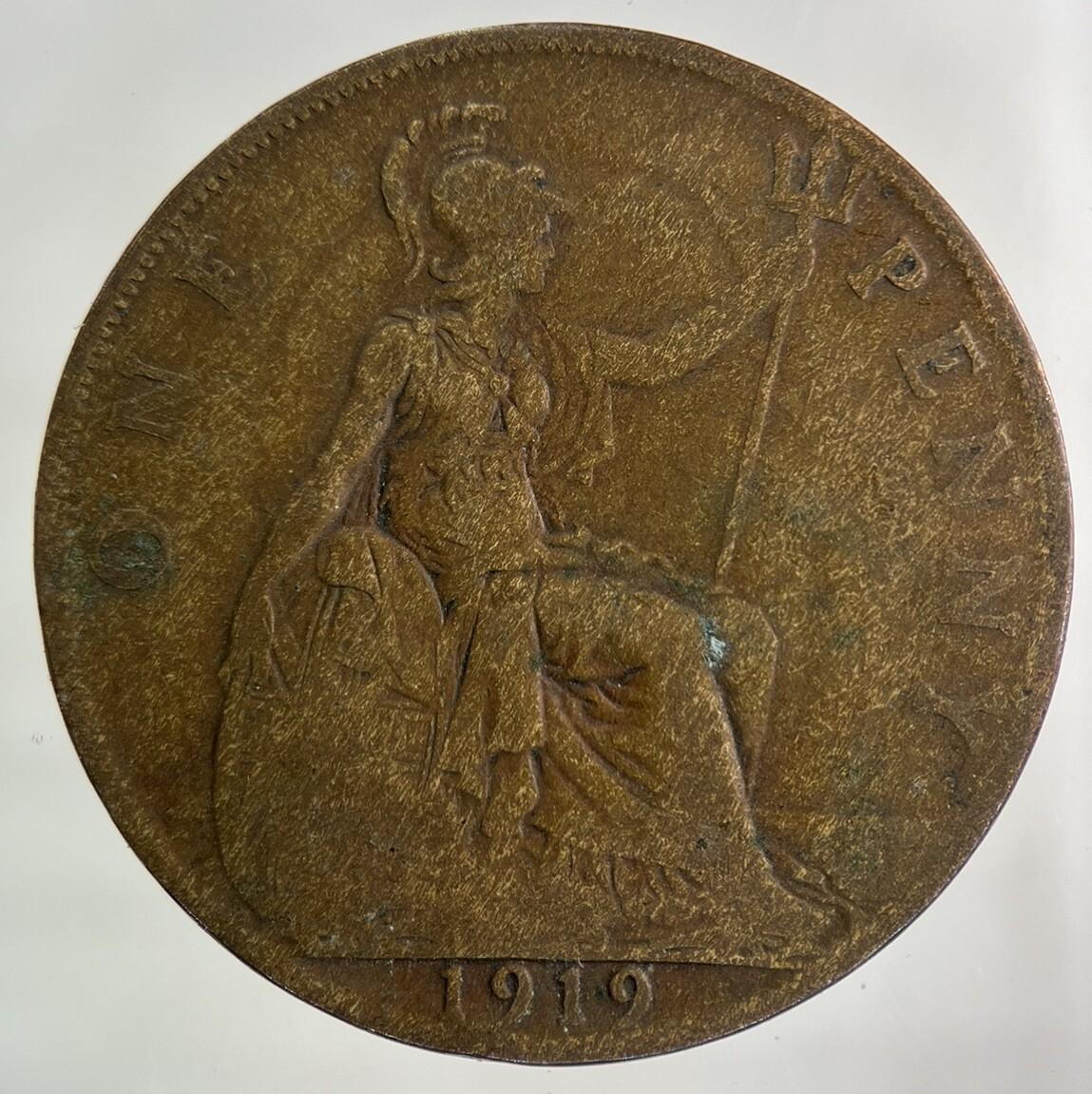 1919 George V One Penny Coin | Collectable Grade