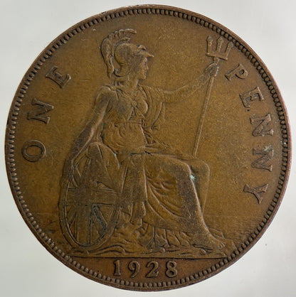 1928 George V One Penny Coin | Fine Collectable Grade