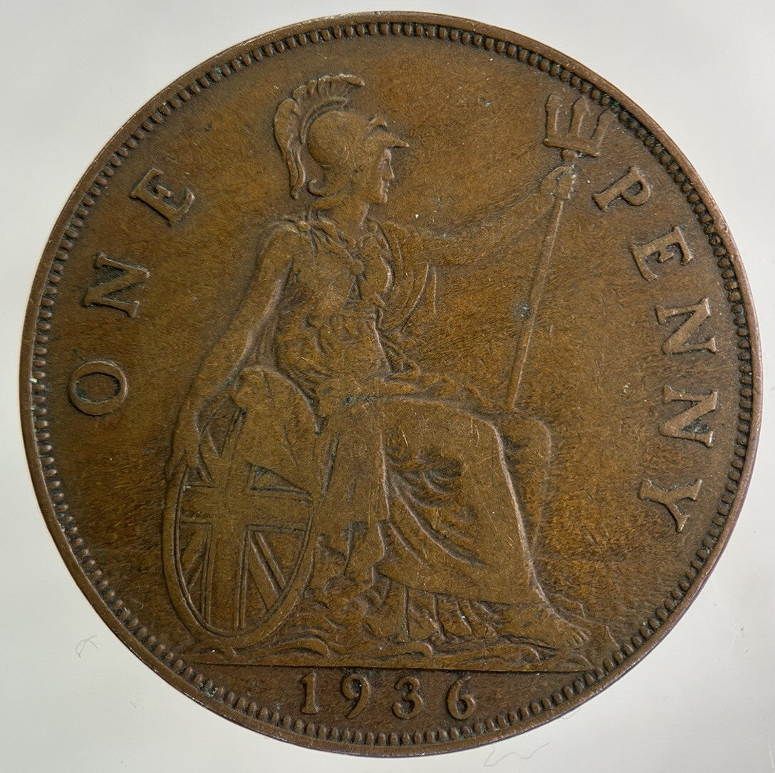 1936 George V One Penny Coin | Fine Collectable Grade