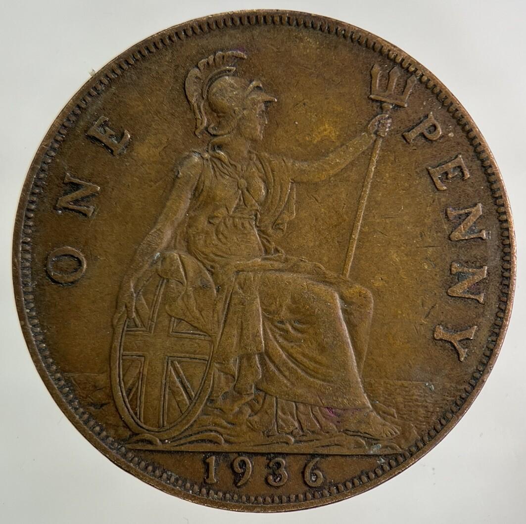 1936 George V One Penny Coin | Very High Grade