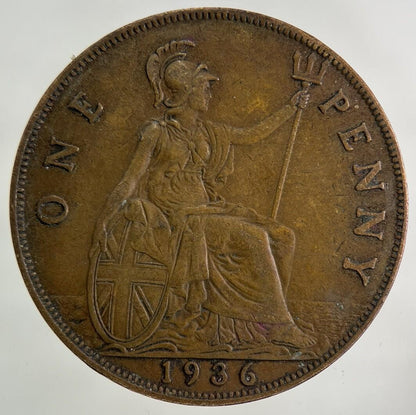 1936 George V One Penny Coin | Very High Grade