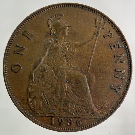 1936 George V One Penny Coin | Very High Grade