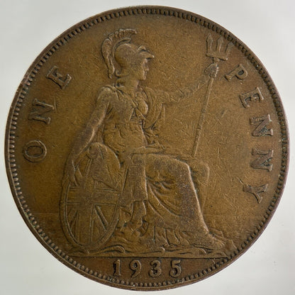1935 George V One Penny Coin | Fine Collectable Grade