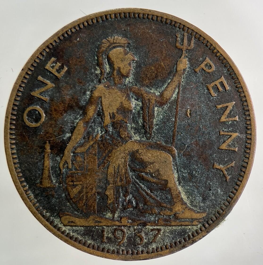 1937 George VI One Penny Coin | Fine Collectable Grade