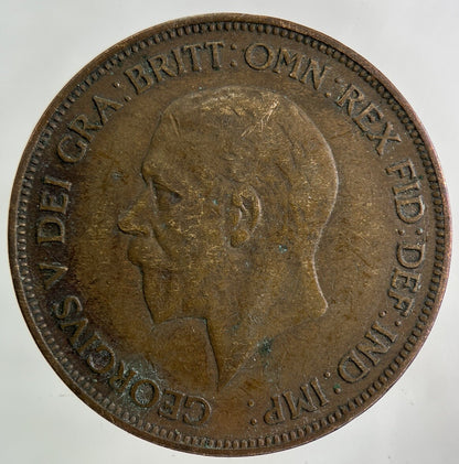 1932 George V One Penny Coin | Fine Collectable Grade