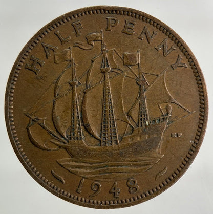 1948 George VI Half-Penny Coin | Collectable Grade