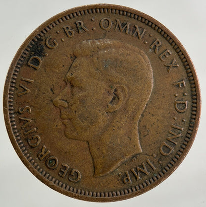 1944 George VI Half-Penny Coin | Fine Collectable Grade