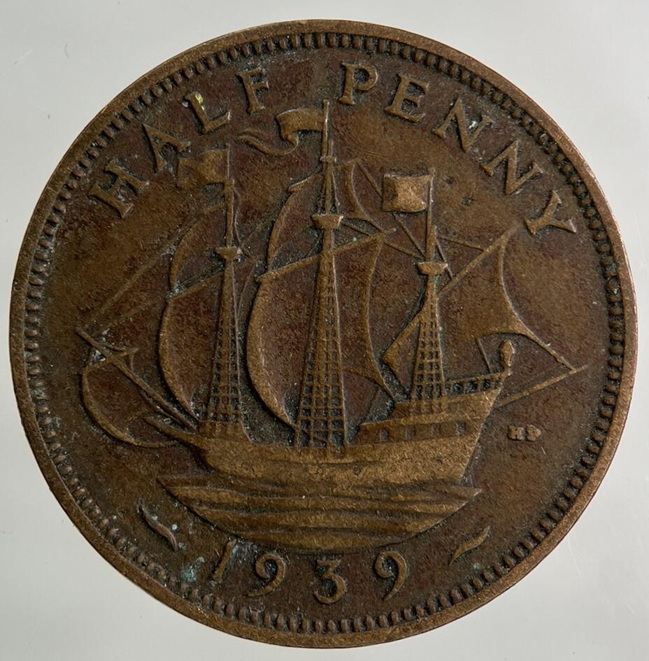 1939 George VI Half-Penny Coin | Collectable Grade