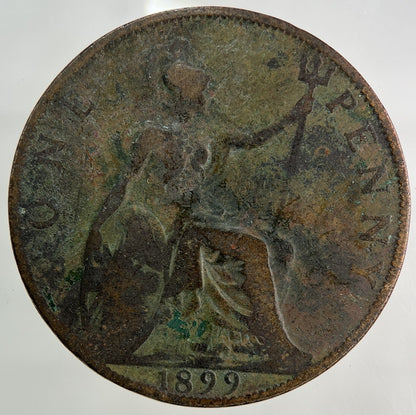 1899 Victoria One Penny Coin | Fair Grade