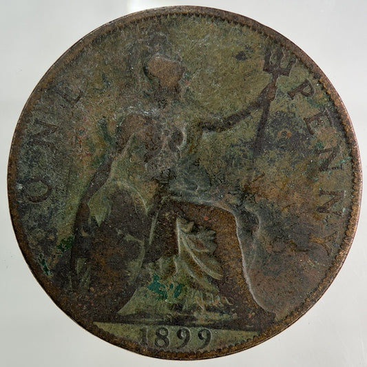 1899 Victoria One Penny Coin | Fair Grade