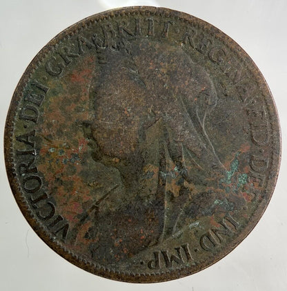 1899 Victoria One Penny Coin | Fair Grade