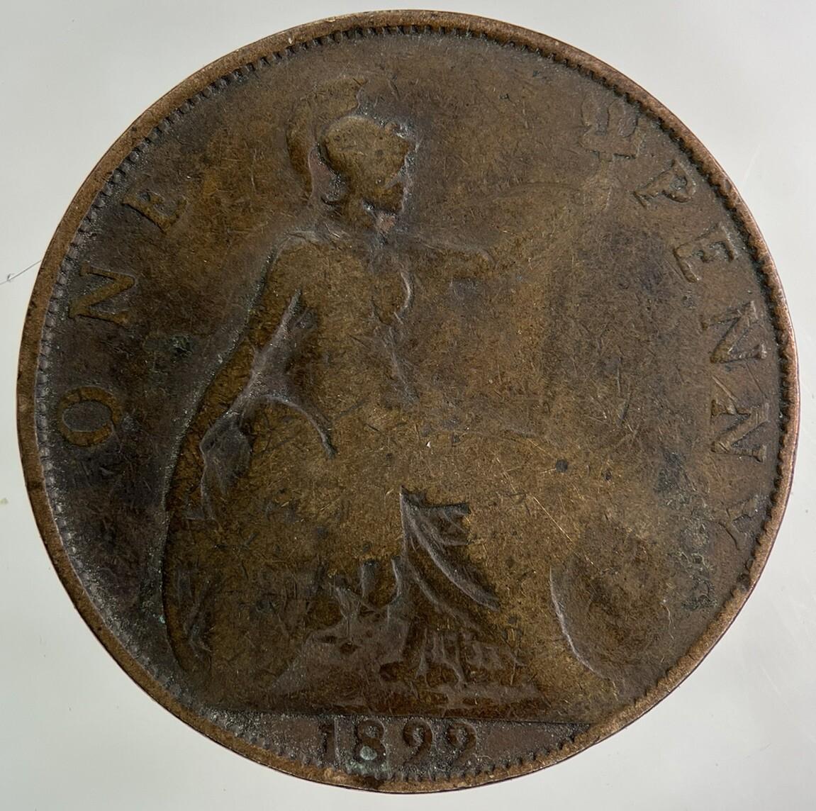 1899 Victoria One Penny Coin | Fair Grade