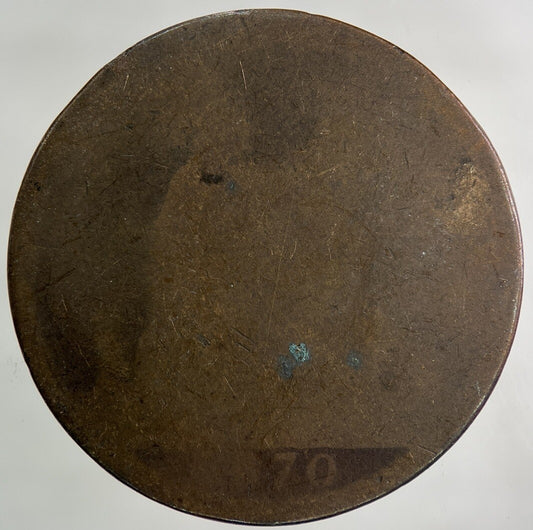 1870 Victoria One Penny Coin | Worn Grade