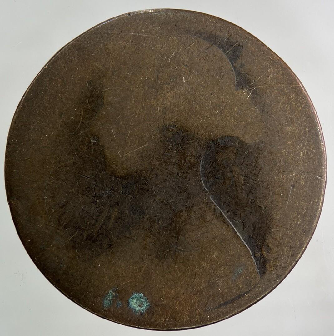 1870 Victoria One Penny Coin | Worn Grade