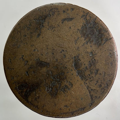 1863 Victoria One Penny Coin | Worn Grade