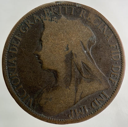 1896 Victoria One Penny Coin | Fair Grade