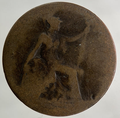 British Victoria Half-Penny Coin | Worn Grade