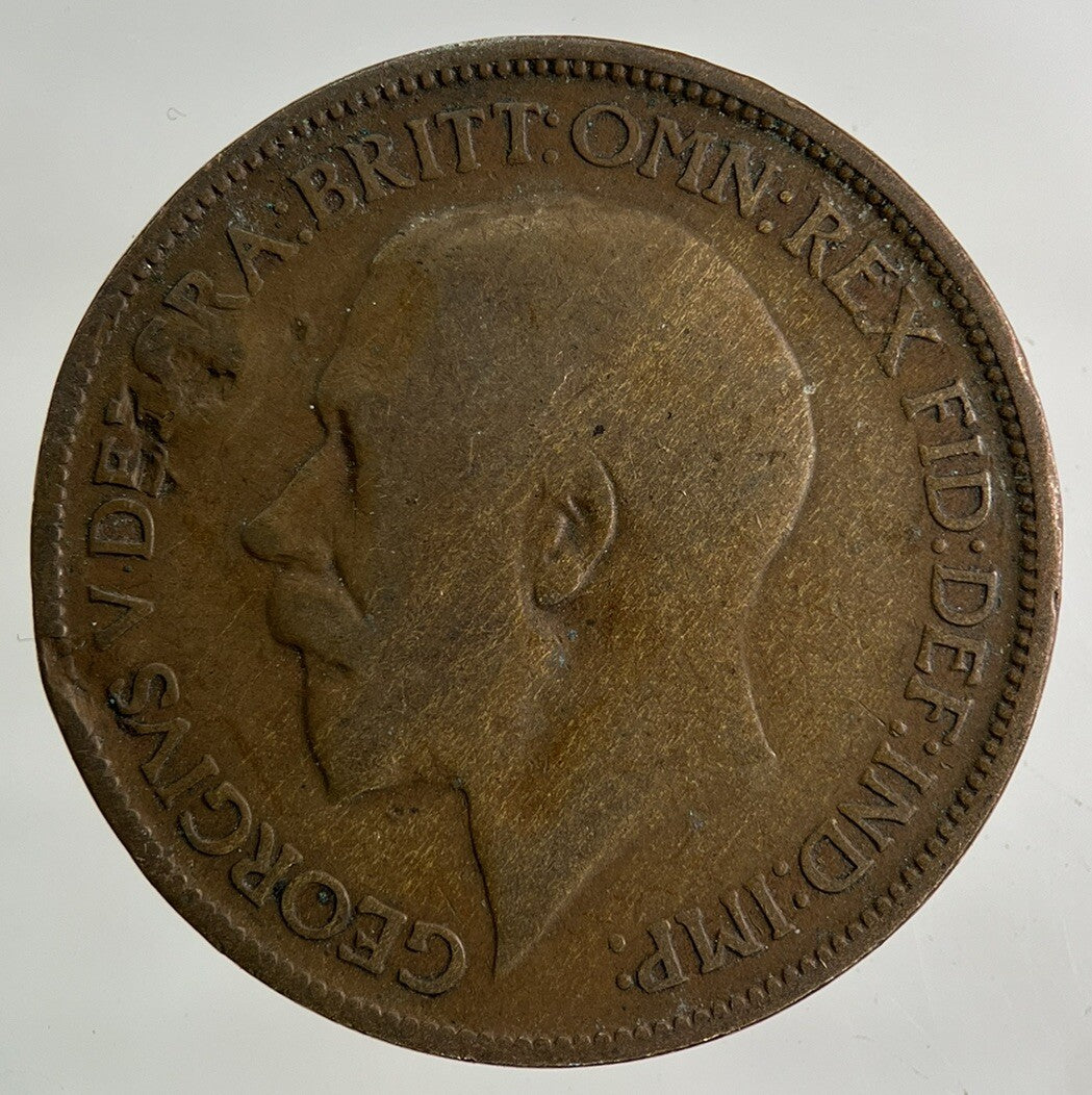 1920 George V Half-Penny Coin | Fair Grade