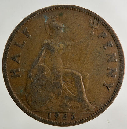 1936 George V Half-Penny Coin | Collectable Grade