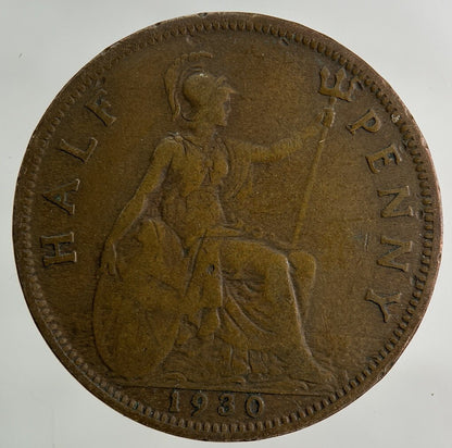 1930 George V Half-Penny Coin | Collectable Grade