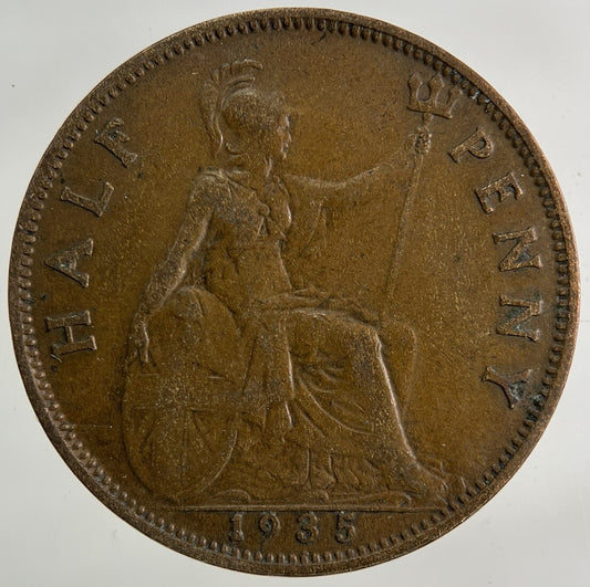 1935 George V Half-Penny Coin | Fine Collectable Grade