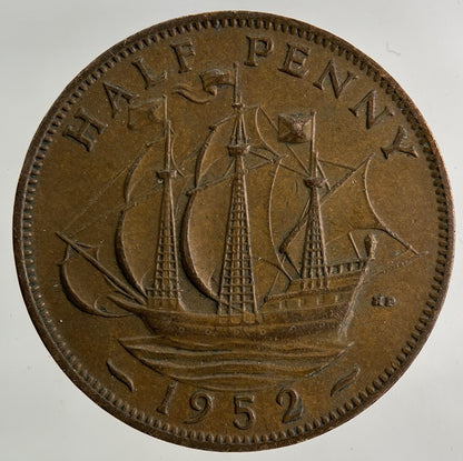 1952 George VI Half-Penny Coin | Fine Collectable Grade