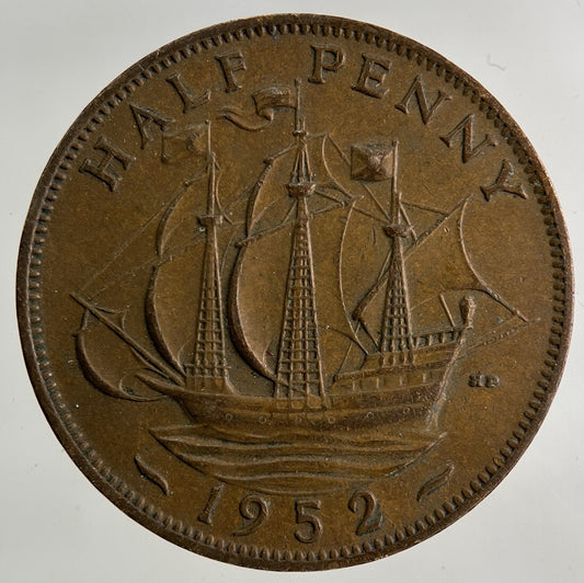 1952 George VI Half-Penny Coin | Fine Collectable Grade