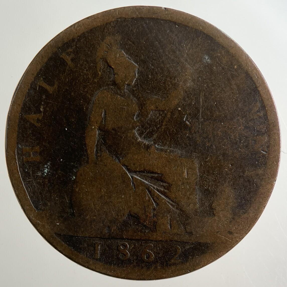 1862 Victoria Half-Penny Coin | Collectable Grade