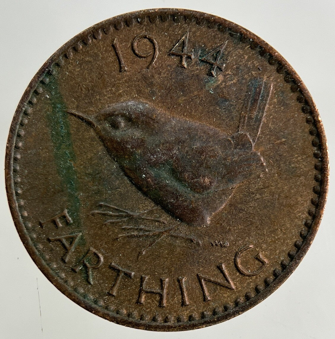 1944 George VI Wren Farthing Coin | Fine Collectable Grade