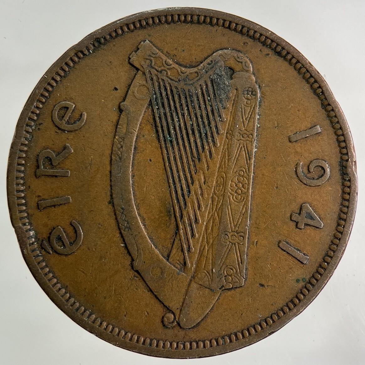 1941 Irish One Penny Coin | Fine Collectable Grade