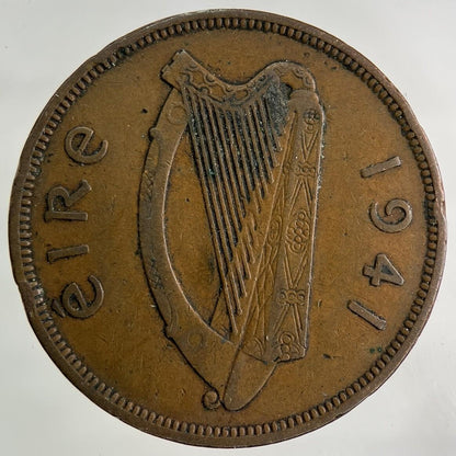 1941 Irish One Penny Coin | Fine Collectable Grade