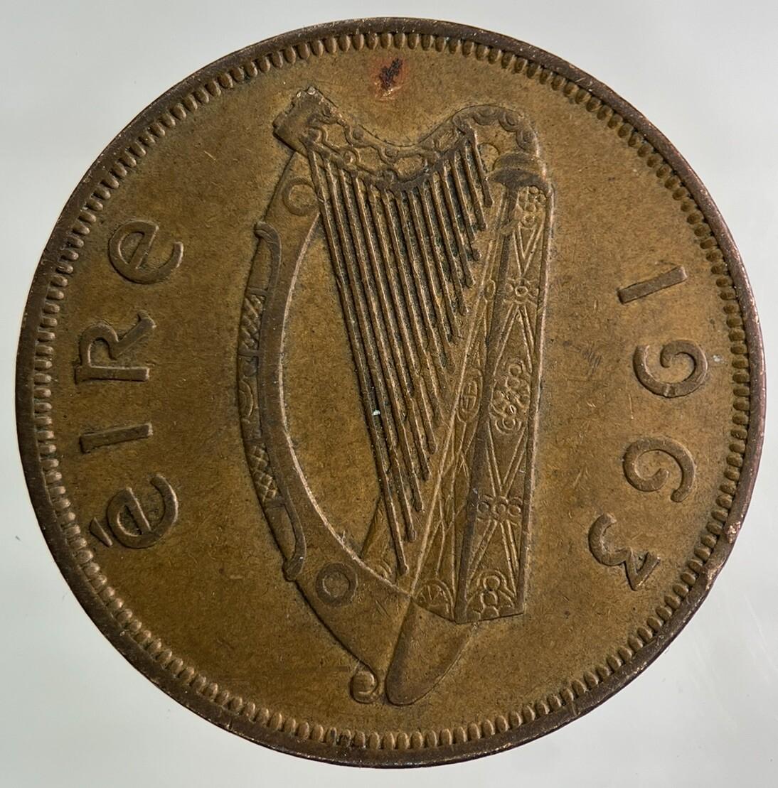 1963 Irish One Penny Coin | Fine Collectable Grade