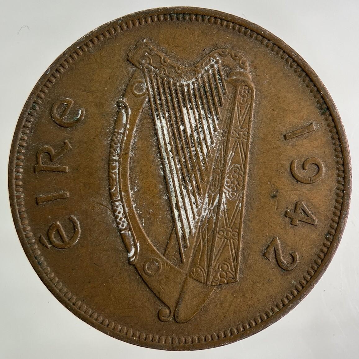 1942 Irish One Penny Coin | Fine Collectable Grade