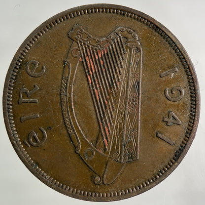 1941 Irish One Penny Coin | Fine Collectable Grade