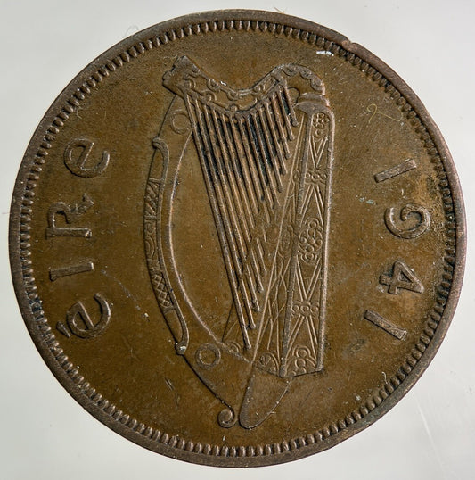 1941 Irish One Penny Coin | Fine Collectable Grade