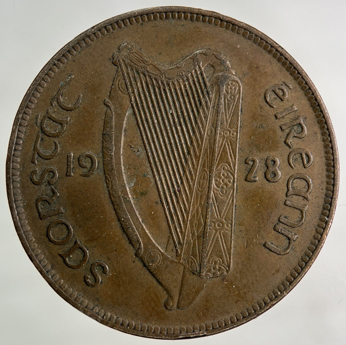 1928 Irish One Penny Coin | Fine Collectable Grade