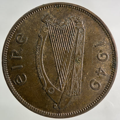 1949 Irish One Penny Coin | Very High Grade