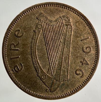1946 Irish Half-Penny Coin | Very Fine Grade