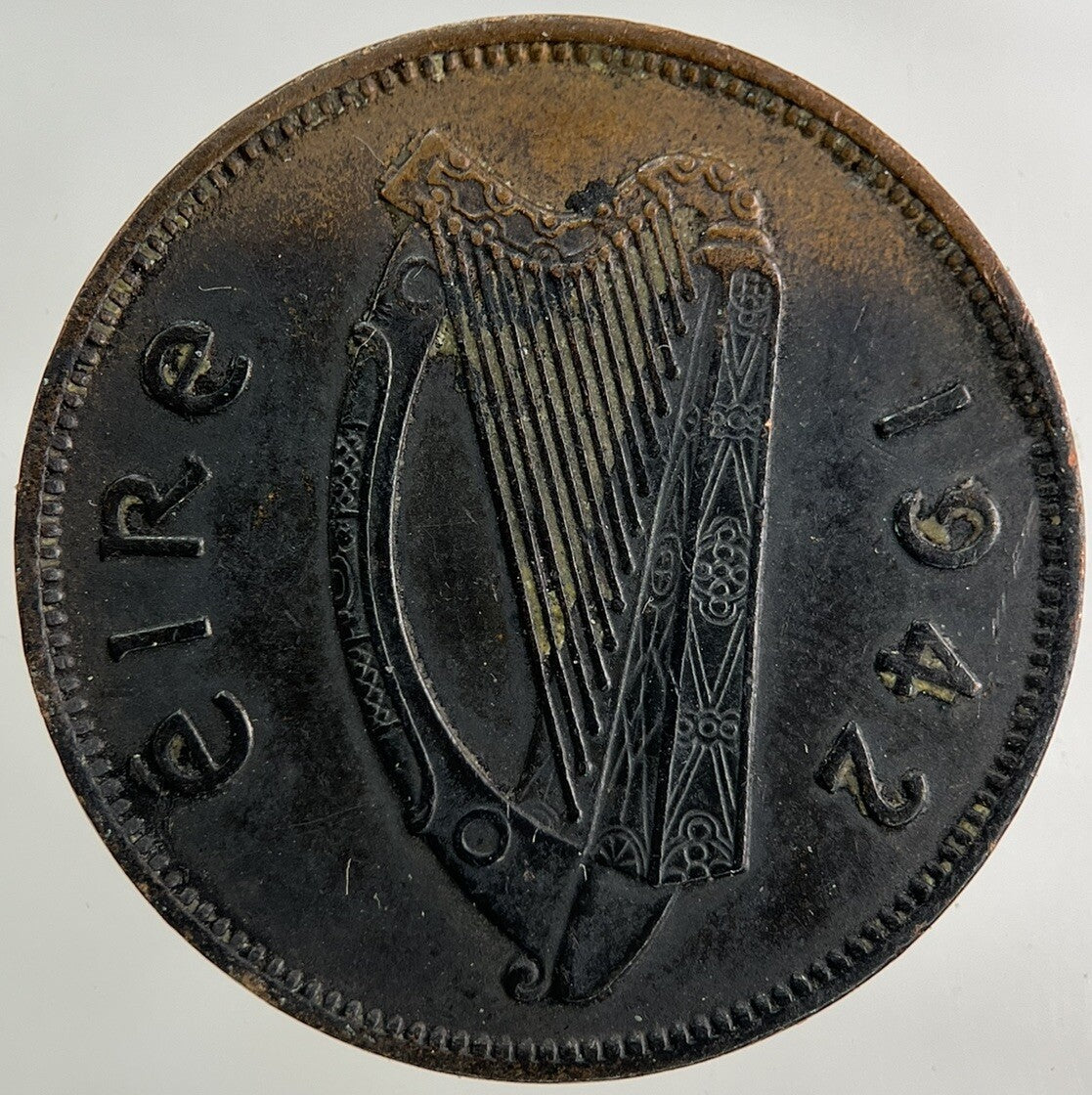 1942 Irish Half-Penny Coin | Fine Collectable Grade