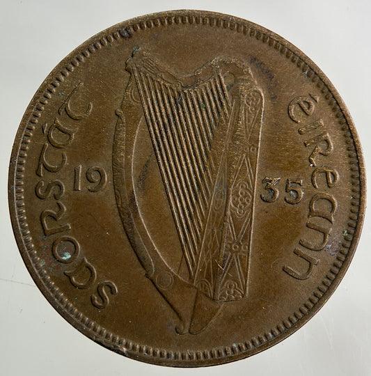 1935 Irish Half-Penny Coin | Fine Collectable Grade