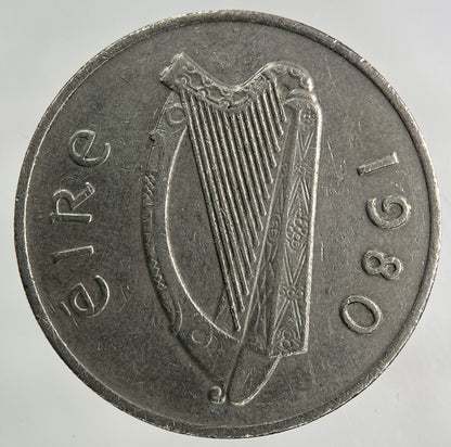 1980 Irish 10p Ten-Pence Coin | Fine Collectable Grade
