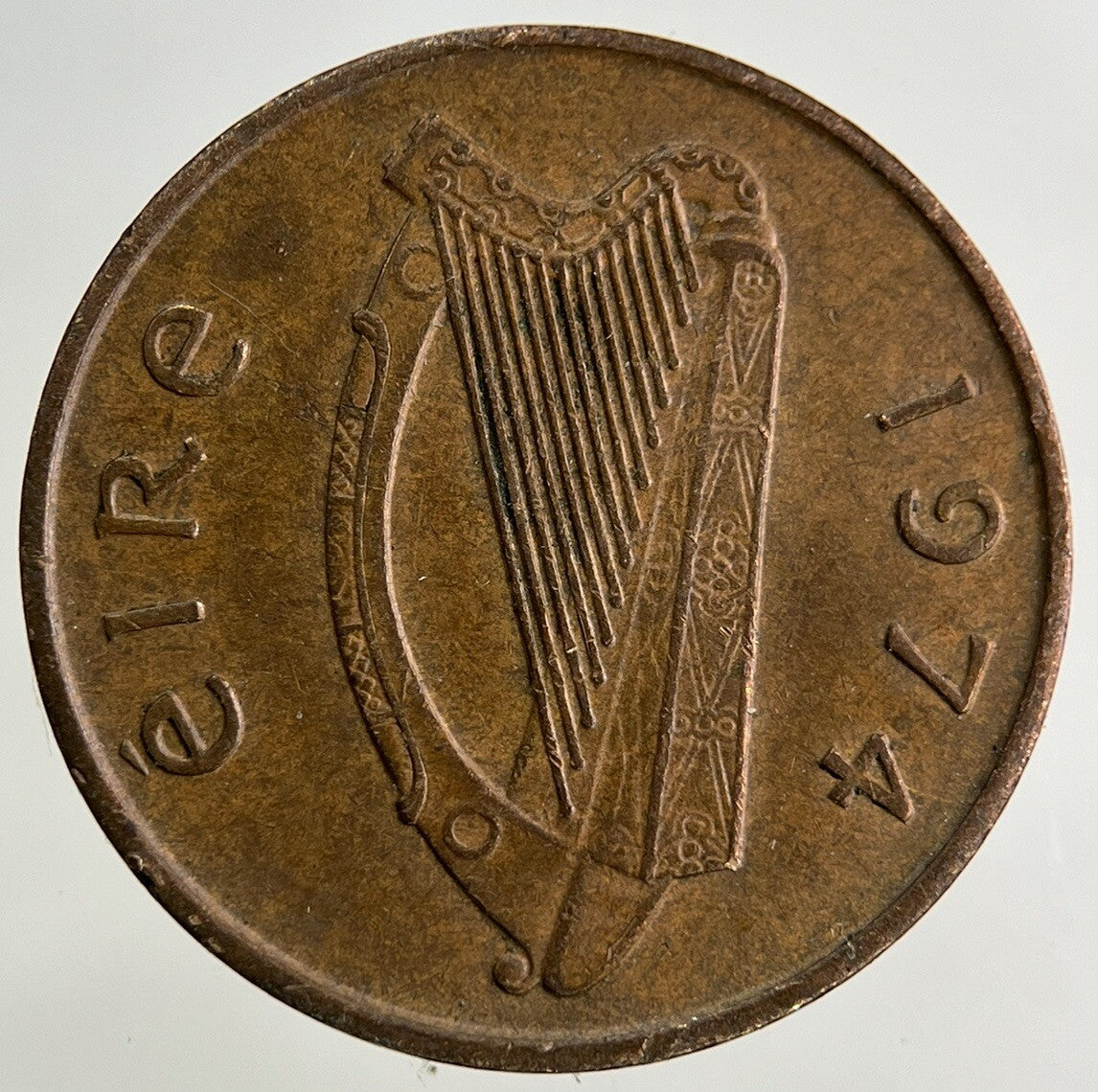 1974 Irish 1p One-Pence Coin | Fine Collectable Grade