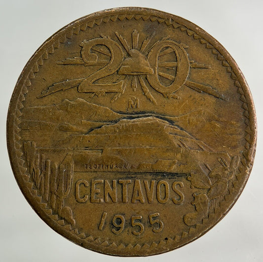 1955 Mexico 20 Centavos Coin | Fine Collectable Grade