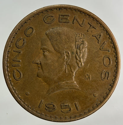 1951 Mexico 5 Cinco Centavos Coin | Very High Grade