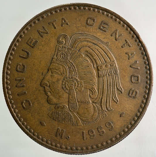 1959 Mexico 50 Centavos Coin | Very High Grade