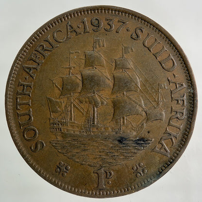 1937 South Africa One Penny Coin | Fine Collectable Grade